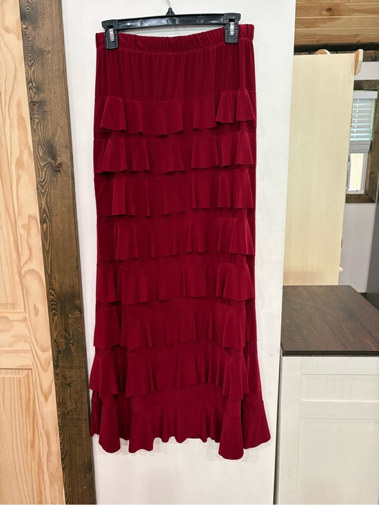Dare 2b Stylish Dresses & Skirts - Women's Red Tiered Ruffle Maxi Skirt